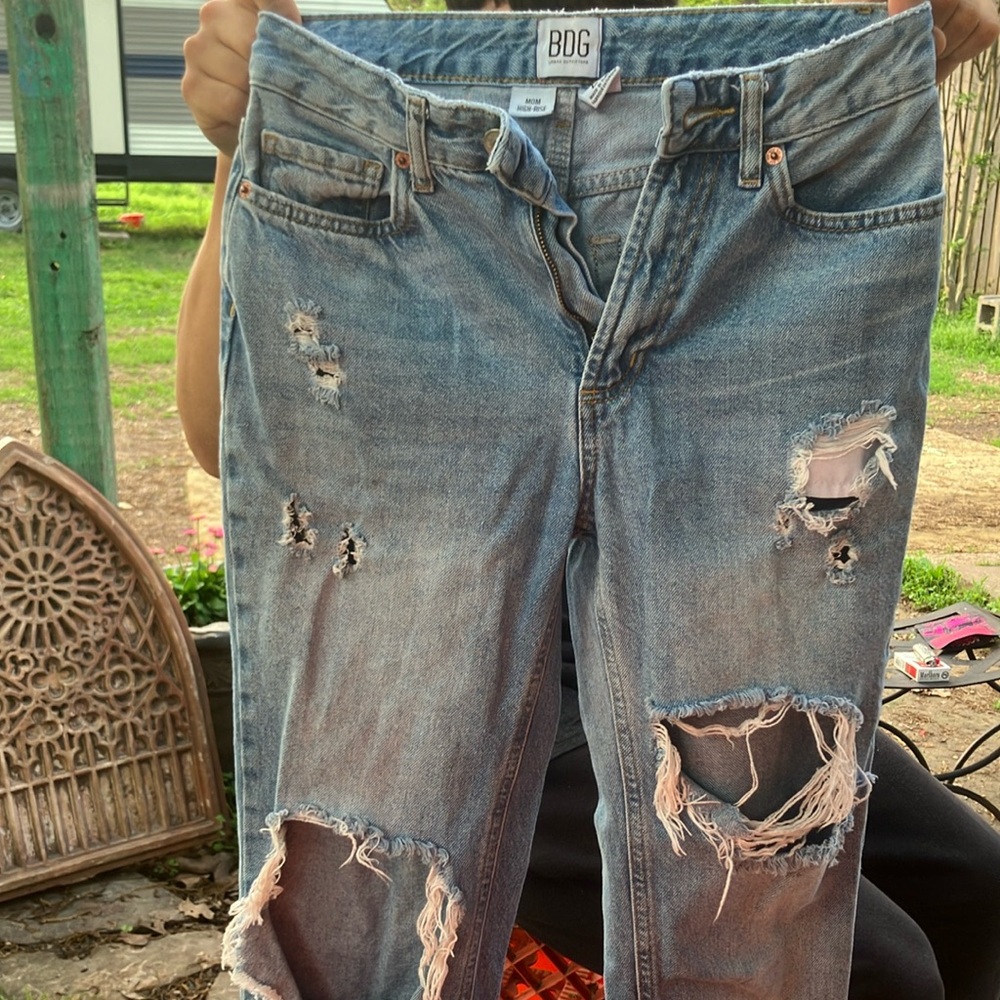 BDG Women's Distressed Blue Jeans